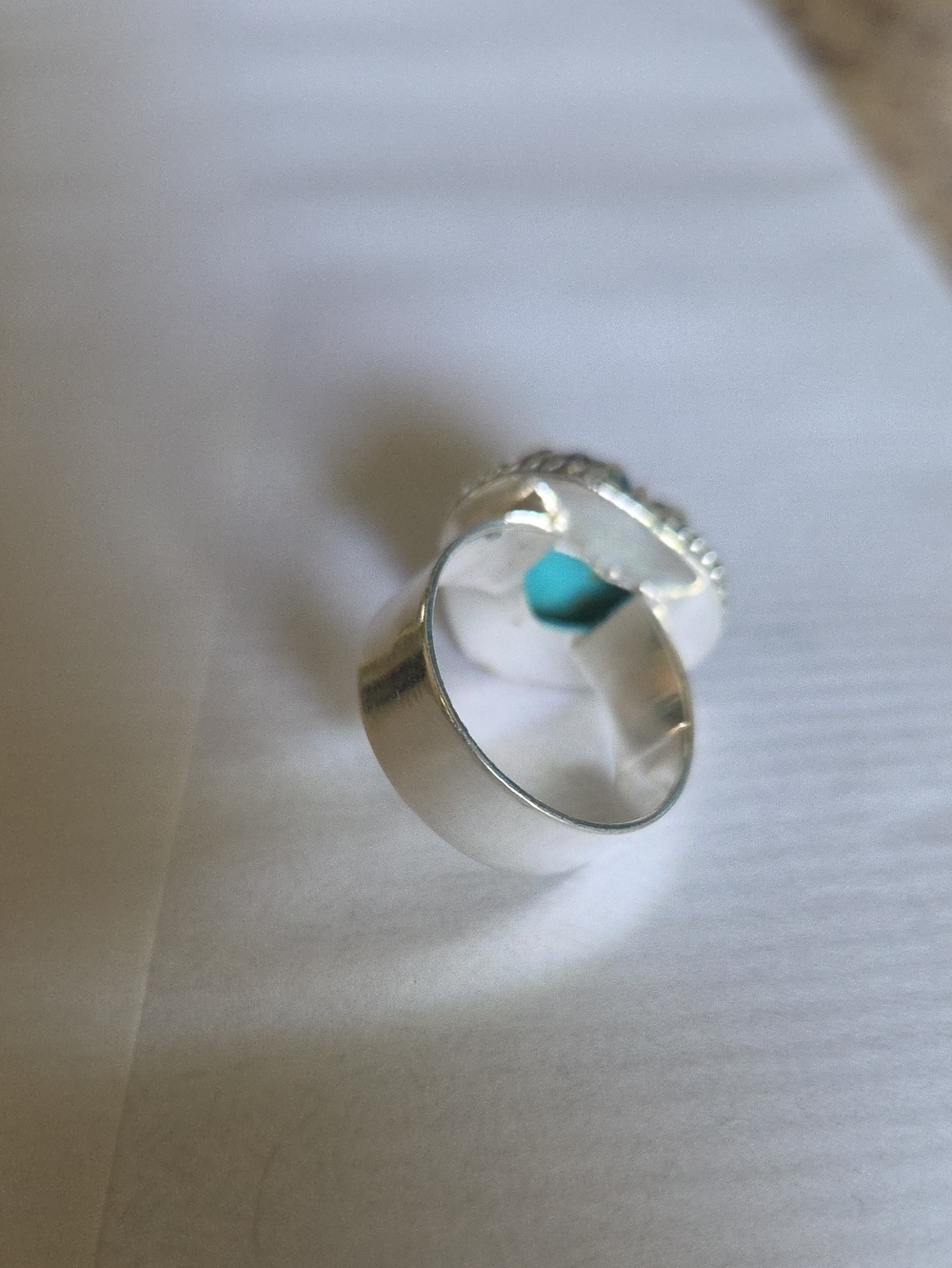 Kingman Turquise Heart Ring - Picture 4 of 8